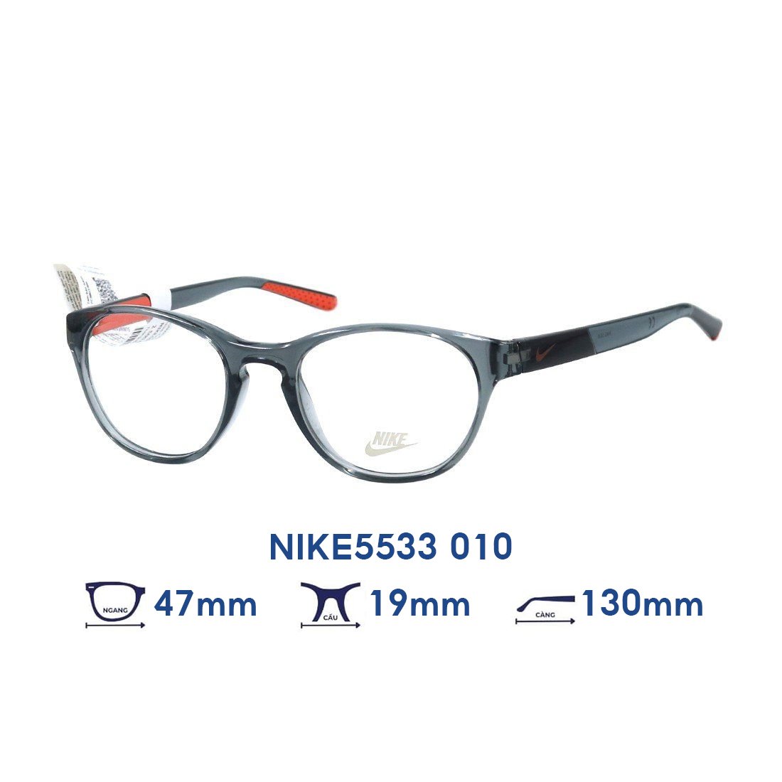 Gọng kính trẻ em NIKE5533 010 - Màu xám