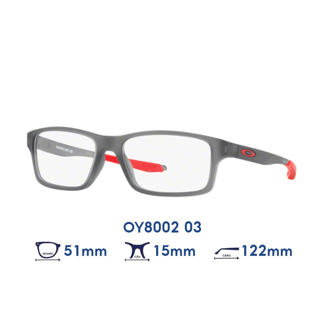 Gọng kính trẻ em Kids OAKLEY OY8002 03 - Màu xám